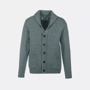 Wool Blend Basketweave Cardigan (Sage)