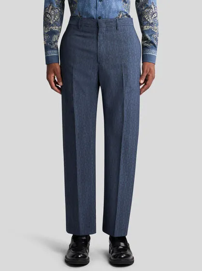 Wool Jacquard Trousers