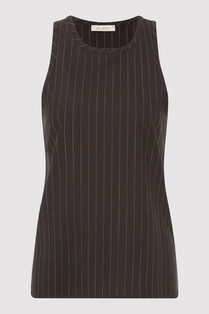 WOOL PINSTRIPE TANK
