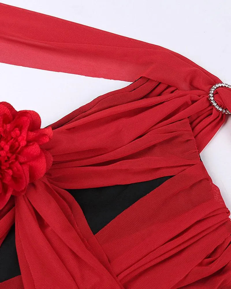 Wrapped Rose Tube Top