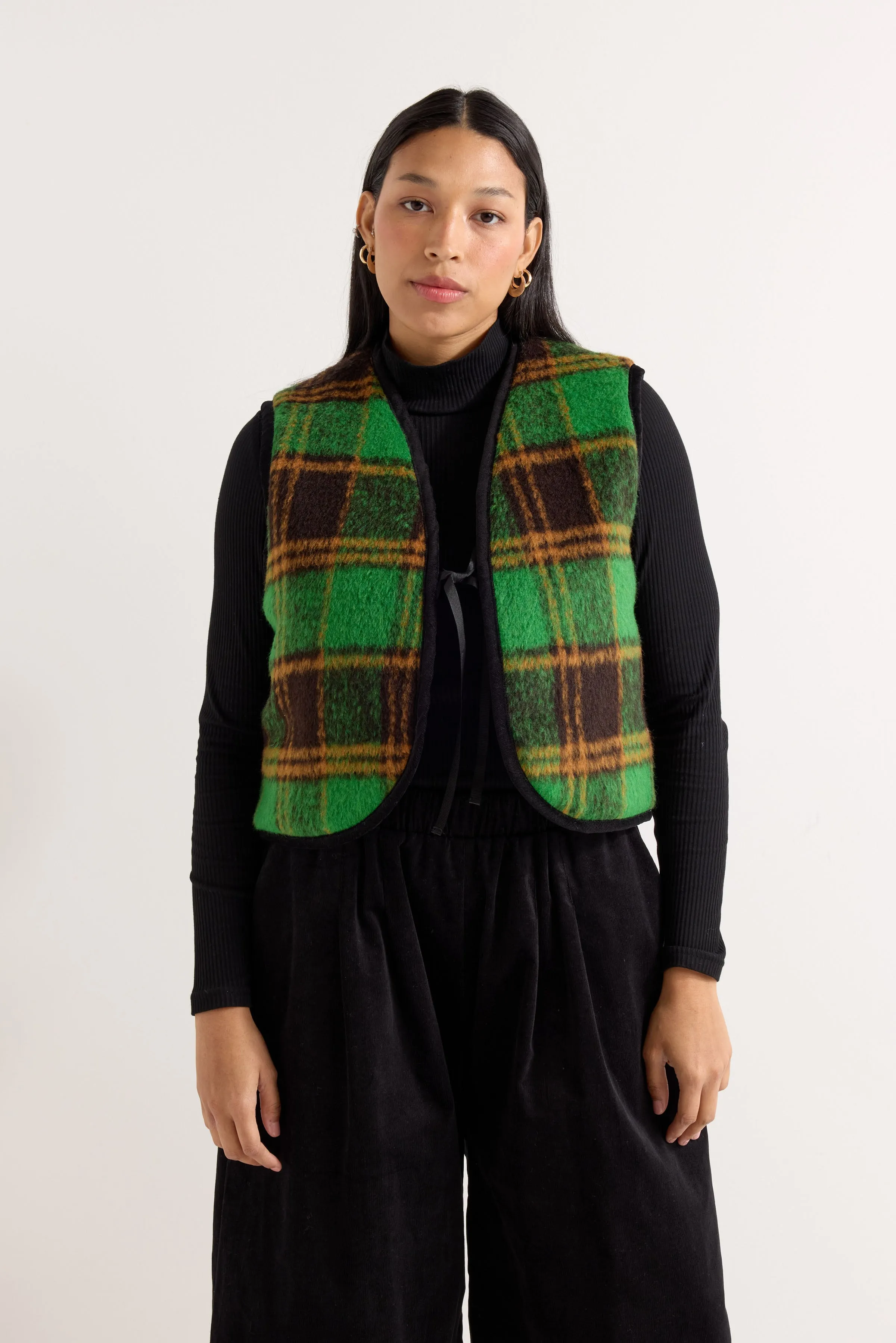 Wren Vest - Emerald Tartan