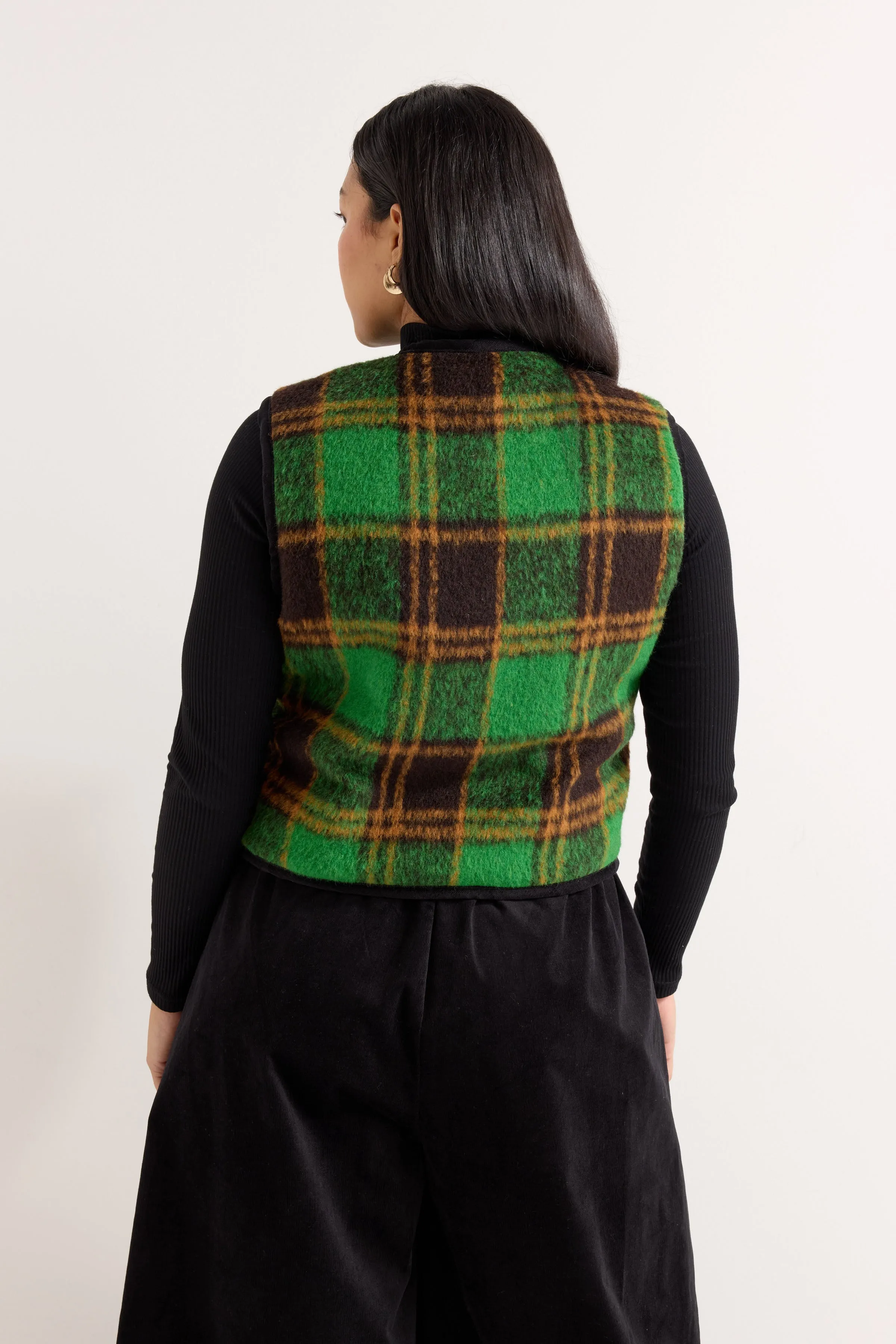 Wren Vest - Emerald Tartan