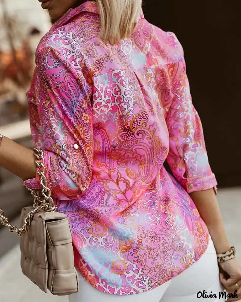Xieyinshe - Baroque Print Long Sleeve Shirt