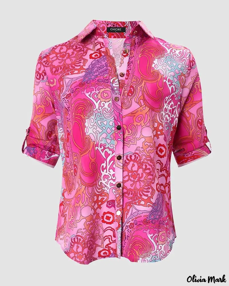 Xieyinshe - Baroque Print Long Sleeve Shirt