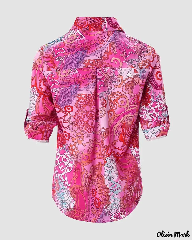 Xieyinshe - Baroque Print Long Sleeve Shirt