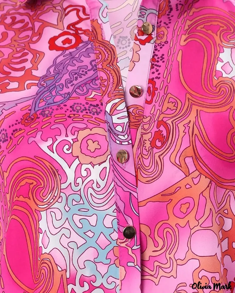 Xieyinshe - Baroque Print Long Sleeve Shirt
