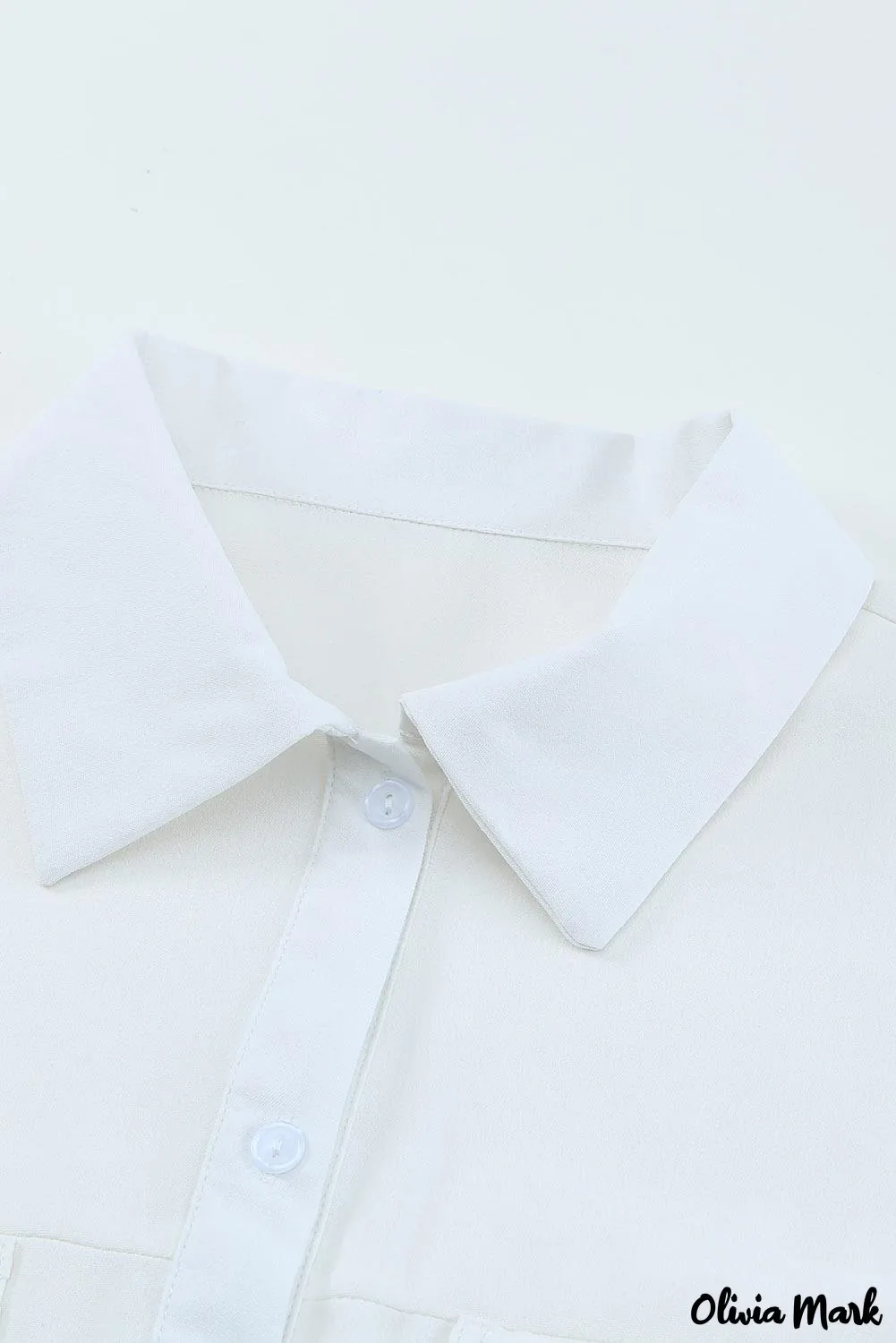 Xieyinshe - White buttoned shirt with long sleeves and plain pocket