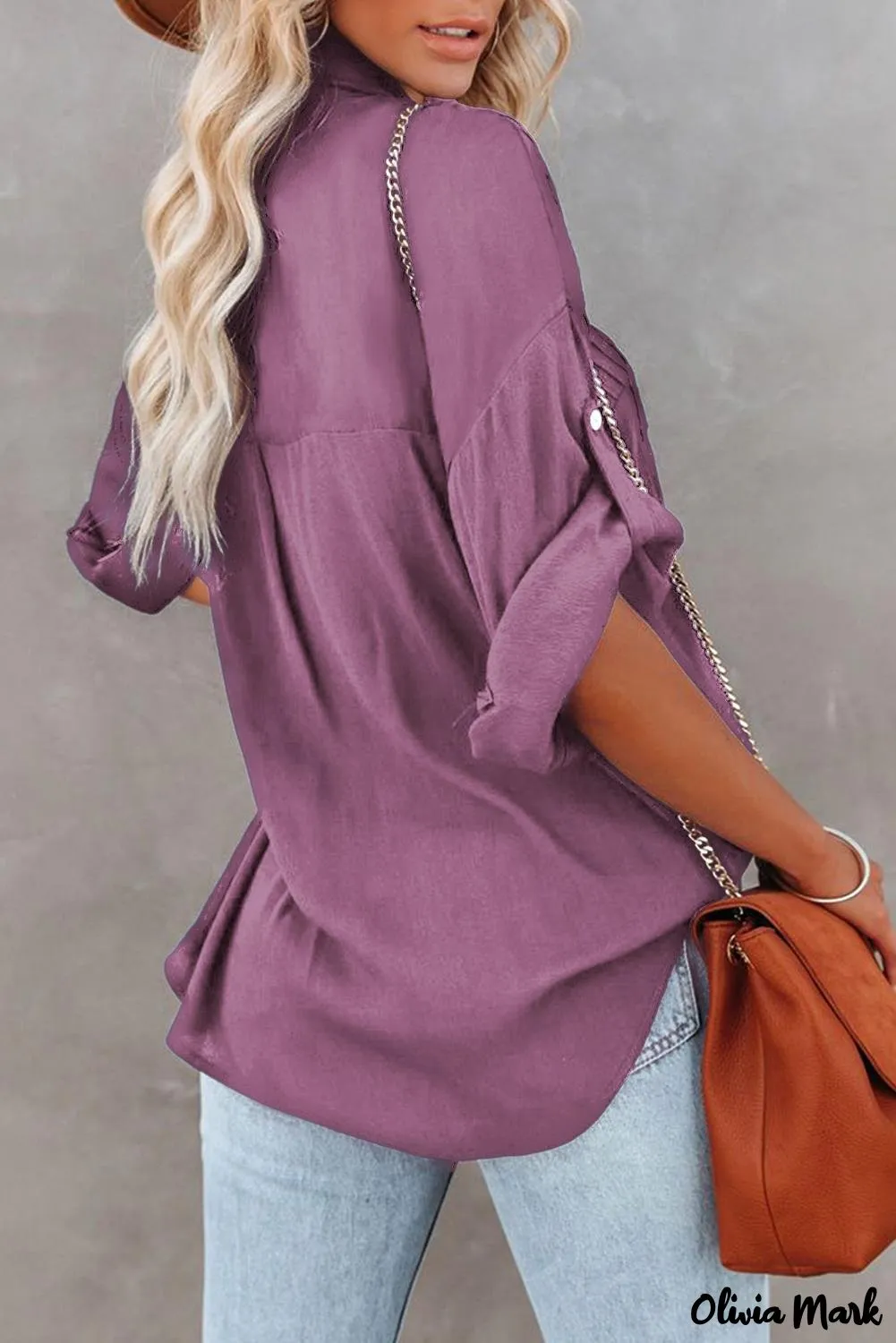 Xieyinshe - White buttoned shirt with long sleeves and plain pocket