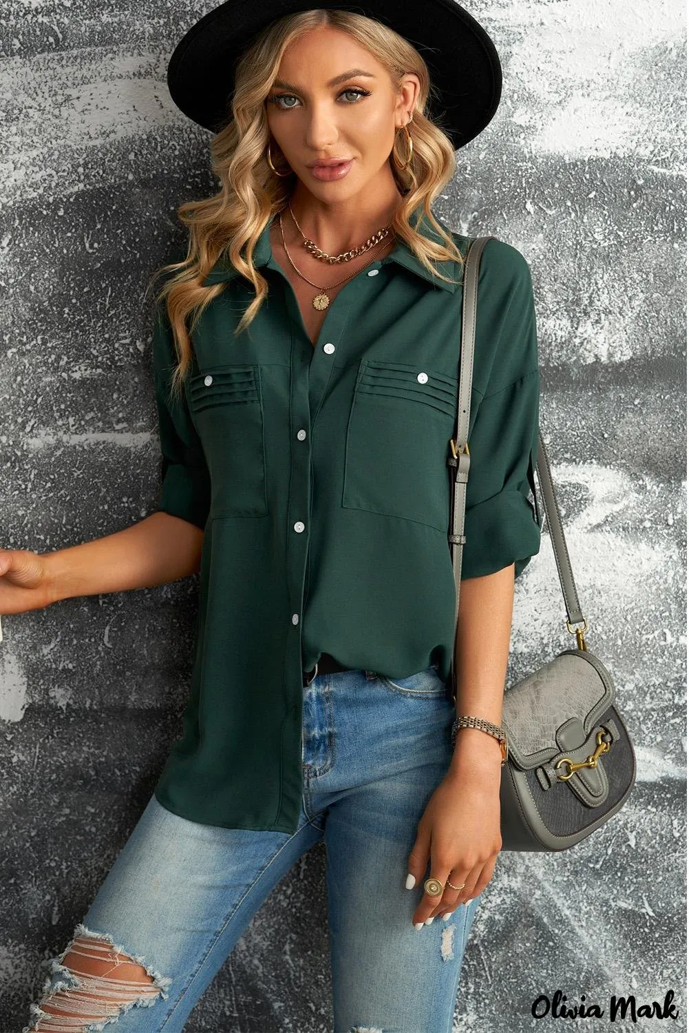 Xieyinshe - White buttoned shirt with long sleeves and plain pocket