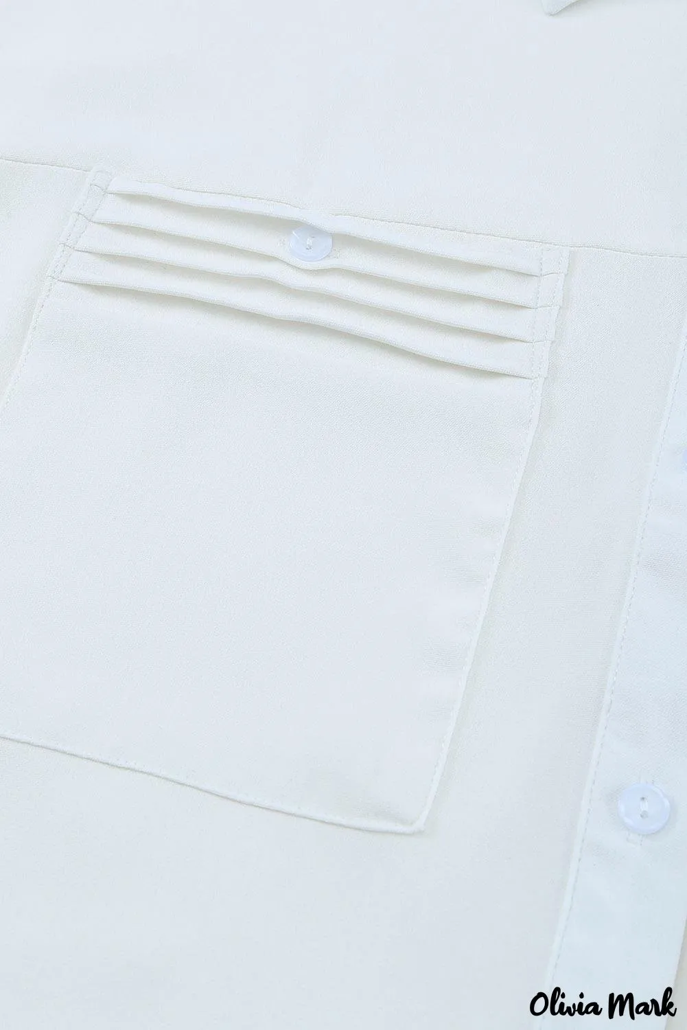 Xieyinshe - White buttoned shirt with long sleeves and plain pocket