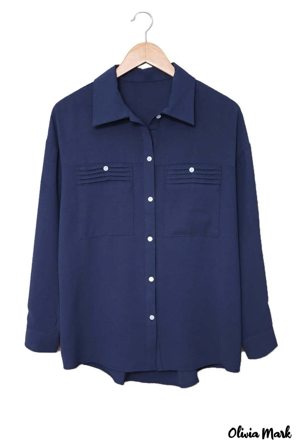 Xieyinshe - White buttoned shirt with long sleeves and plain pocket
