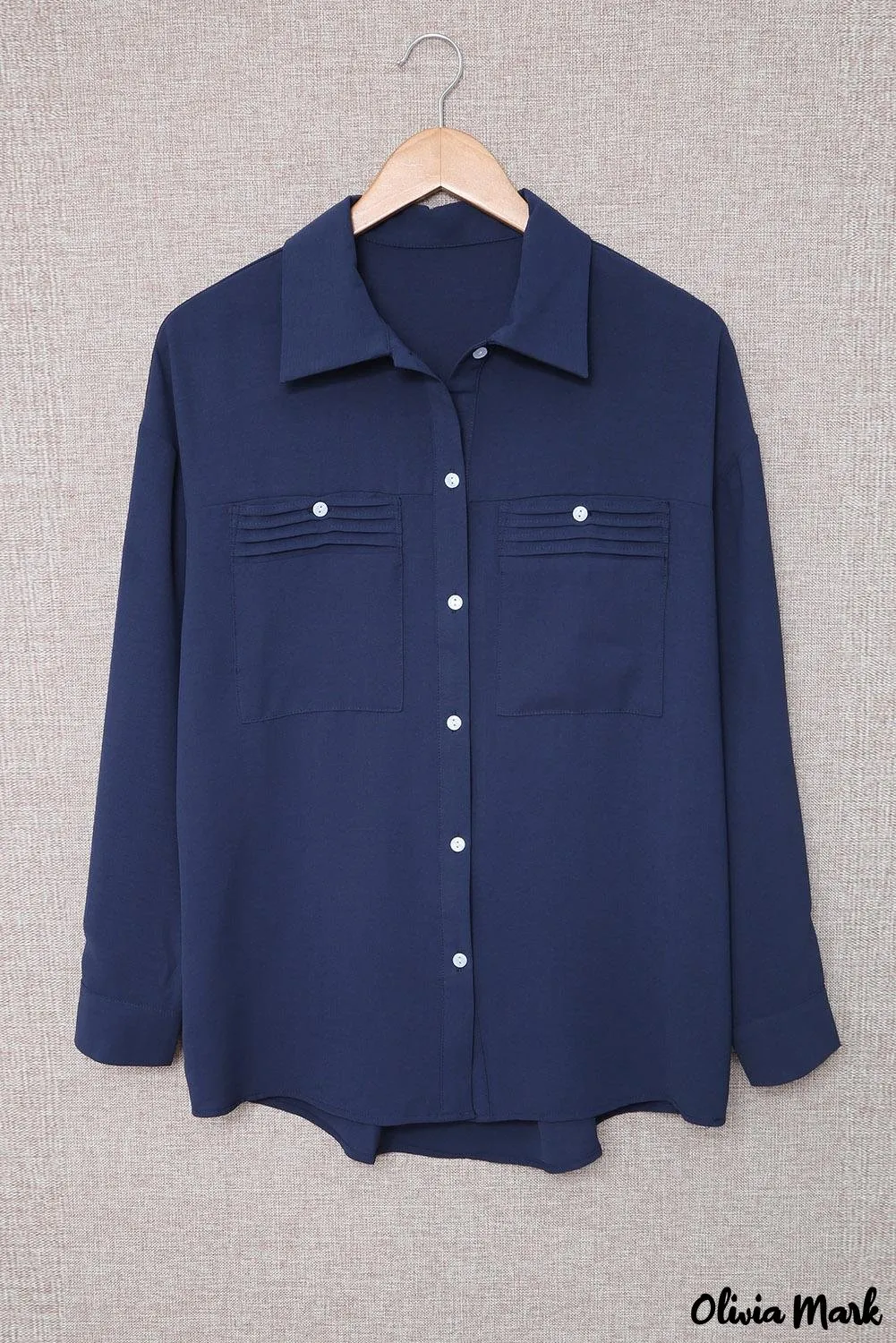 Xieyinshe - White buttoned shirt with long sleeves and plain pocket
