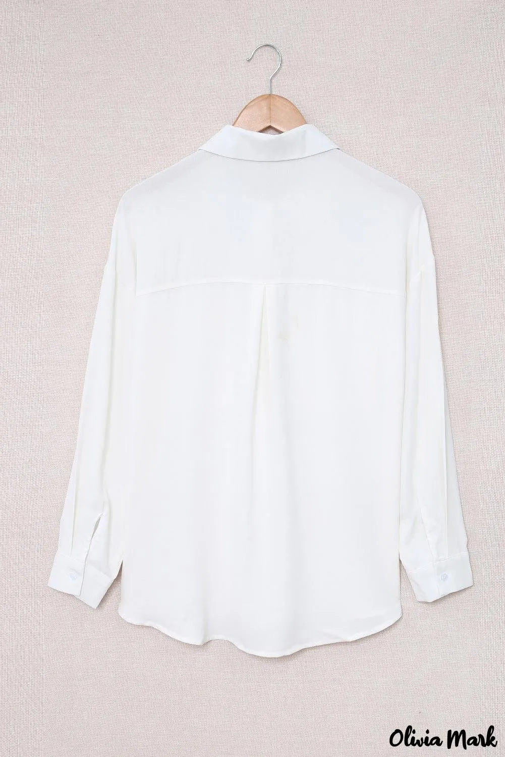 Xieyinshe - White buttoned shirt with long sleeves and plain pocket