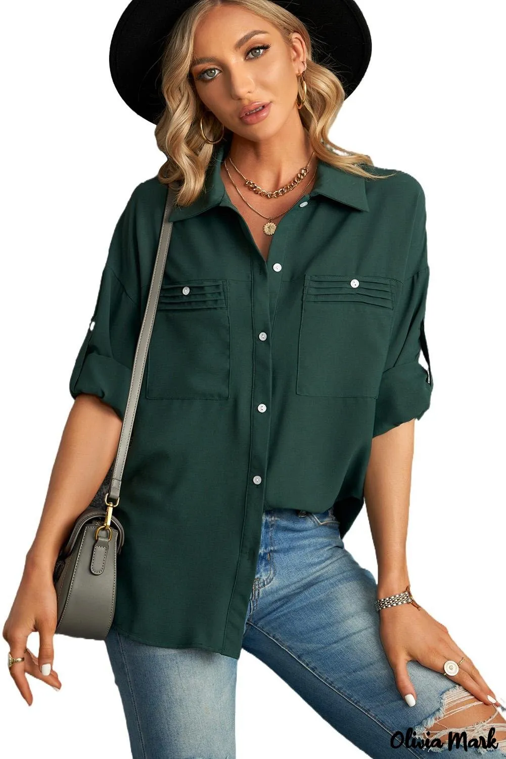 Xieyinshe - White buttoned shirt with long sleeves and plain pocket
