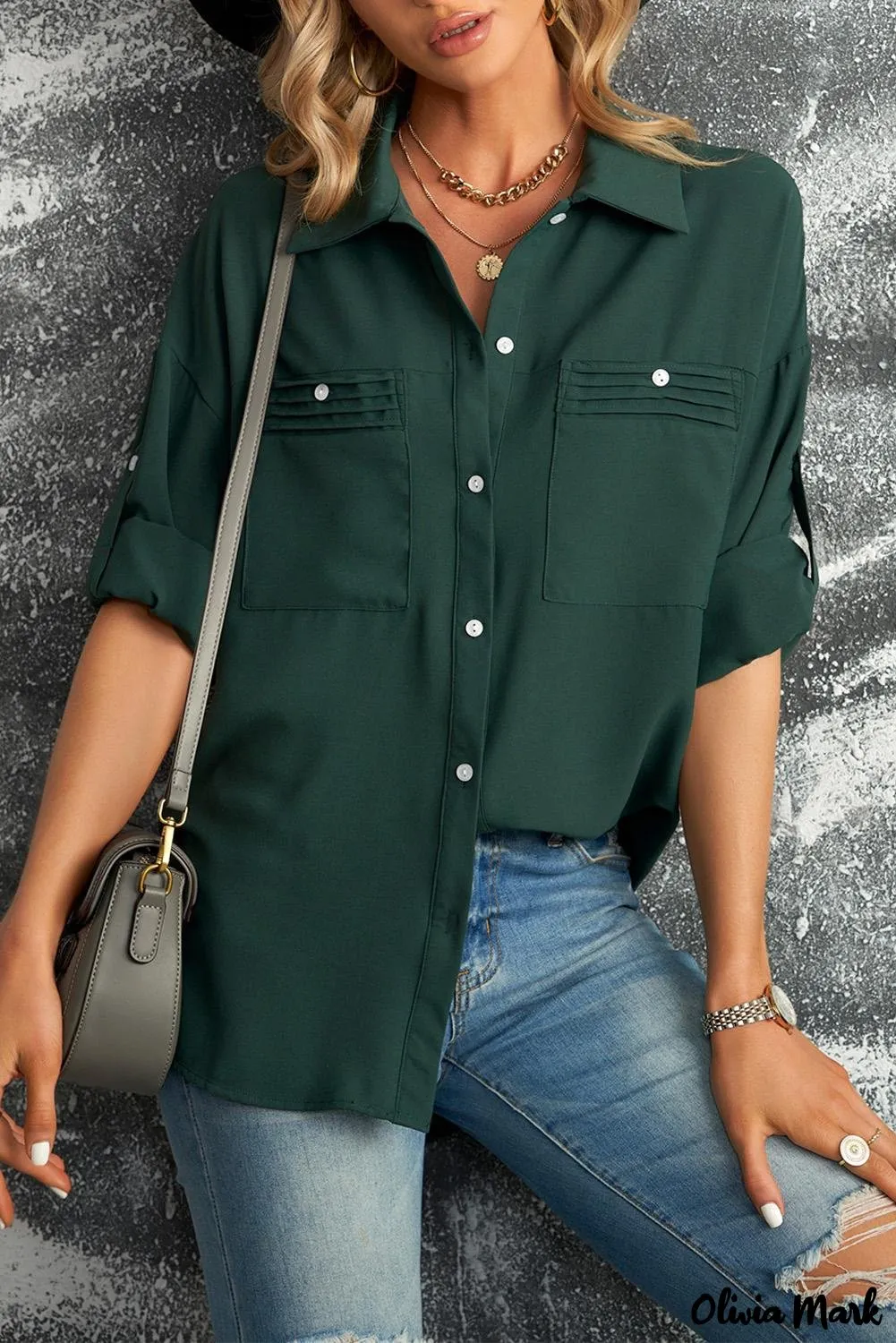 Xieyinshe - White buttoned shirt with long sleeves and plain pocket