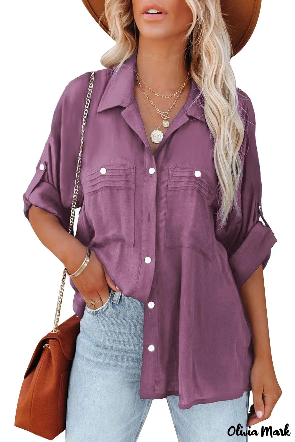 Xieyinshe - White buttoned shirt with long sleeves and plain pocket