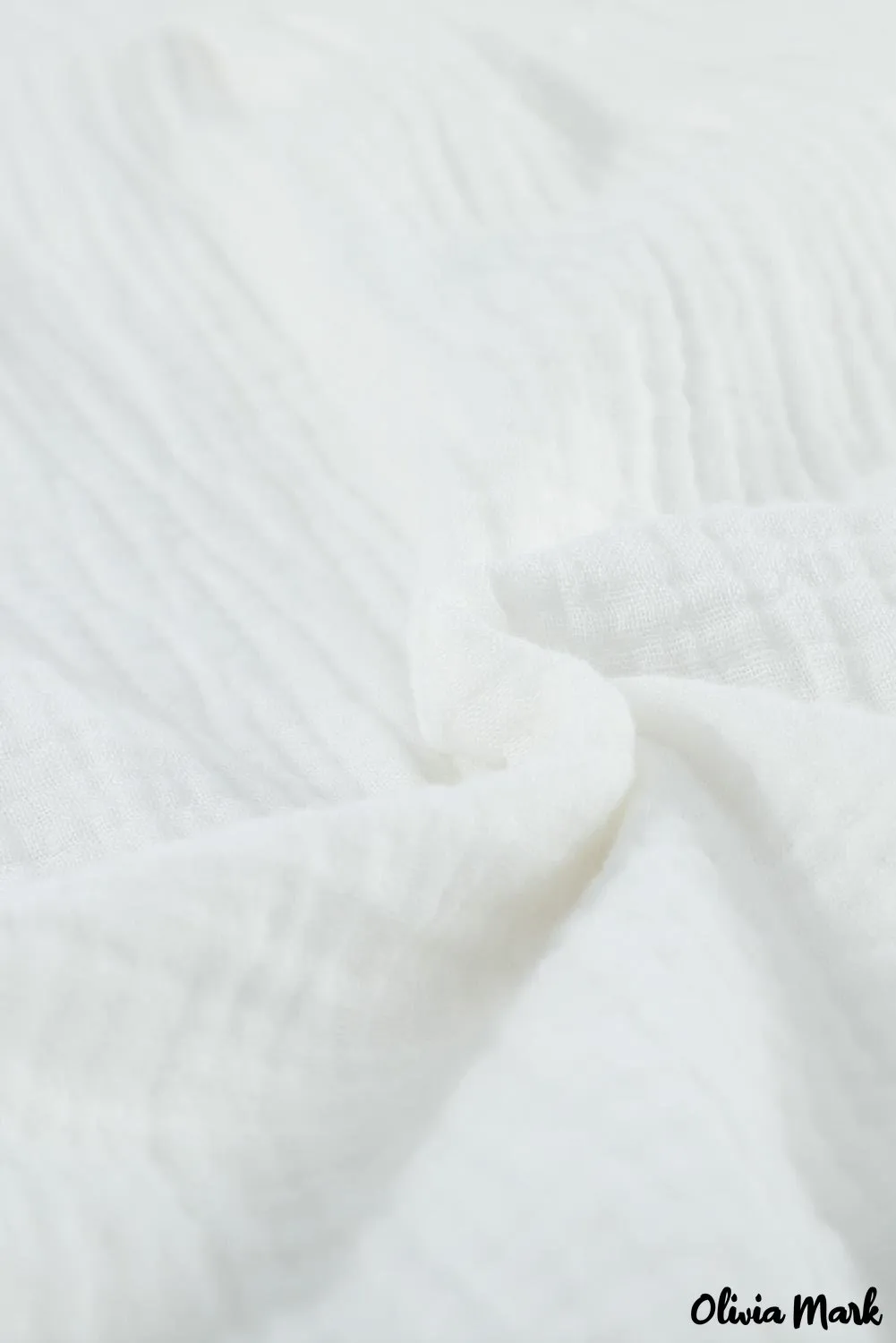 Xieyinshe - White Ruffle Crinkle Long Sleeve Shirt
