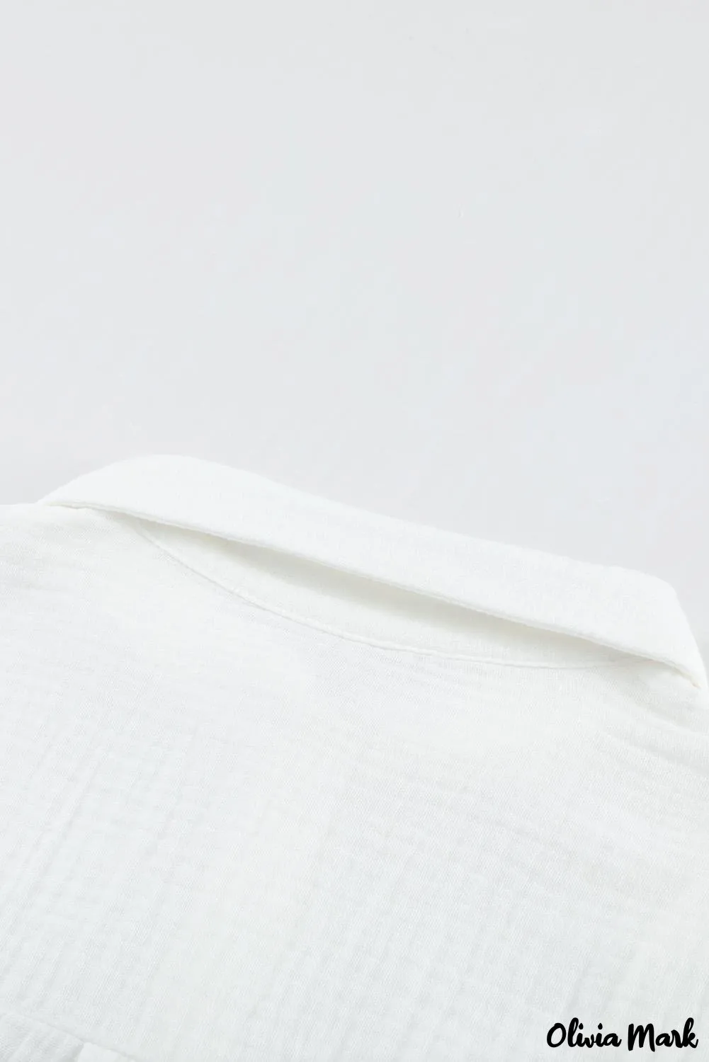Xieyinshe - White Ruffle Crinkle Long Sleeve Shirt
