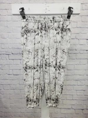 XXSMALL BLACK A392860 Tolani Collection Regular Marble Crop Jogger Pants