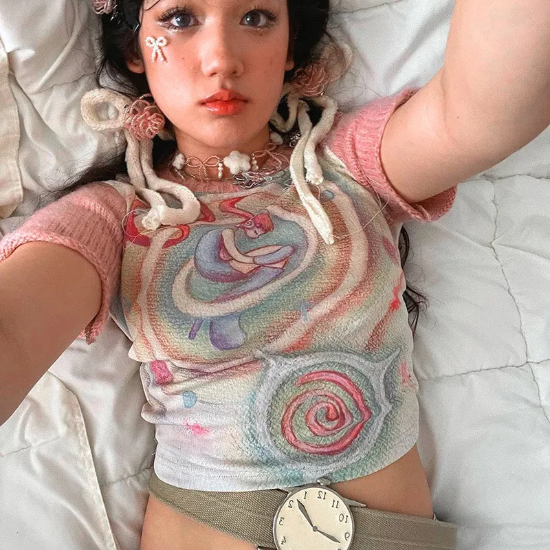 Y2K Sweet Cute Short Sleeve UB98388