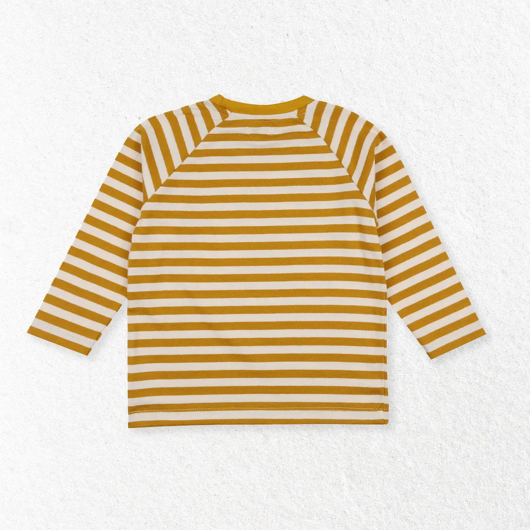 Yellow Grizzly Bear Print Top