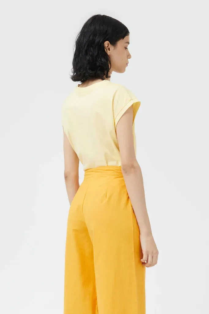 Yellow Straight Pants