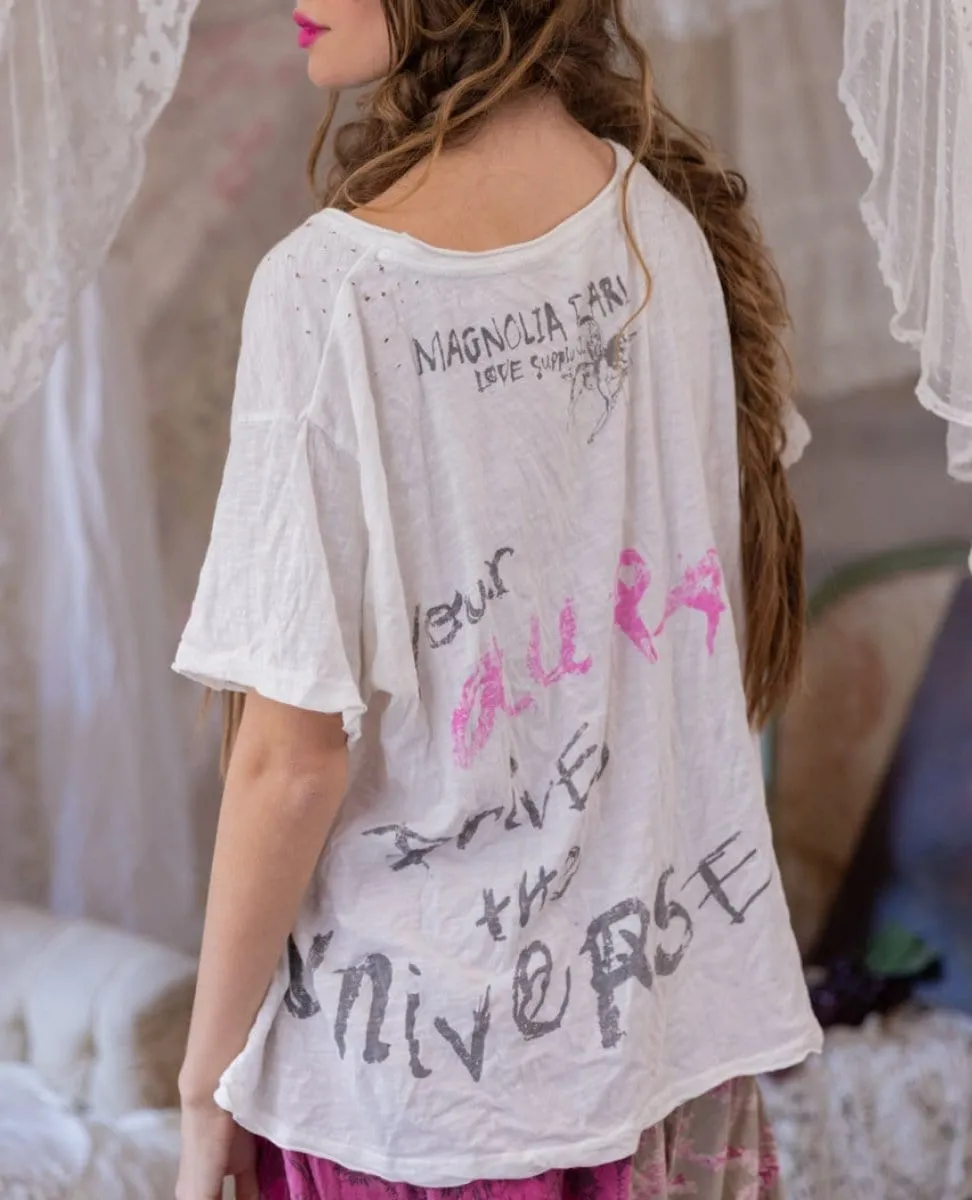 Your Aura Love Vintage White Tee