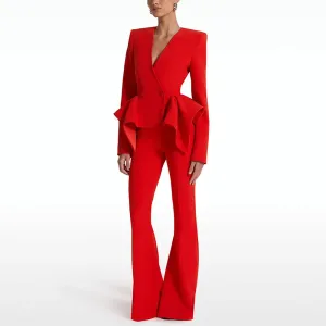 Zendaya Long Sleeve Peplum Detail Suit