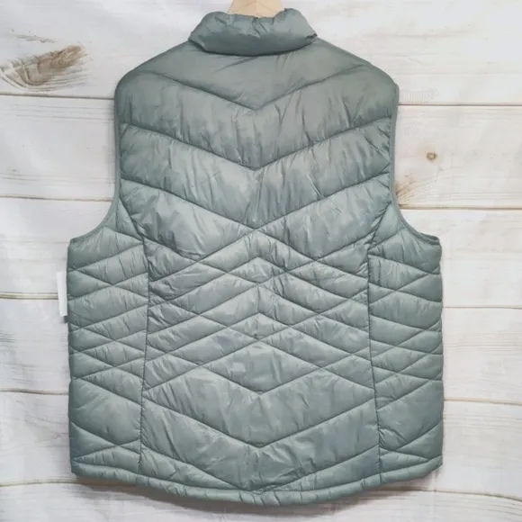 Zeroxposur Quilted Puffer Vest Steel Blue, Size 1X