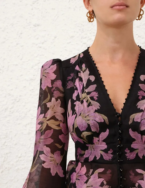 Zimmermann Dawning V Neck Beaded Blouse