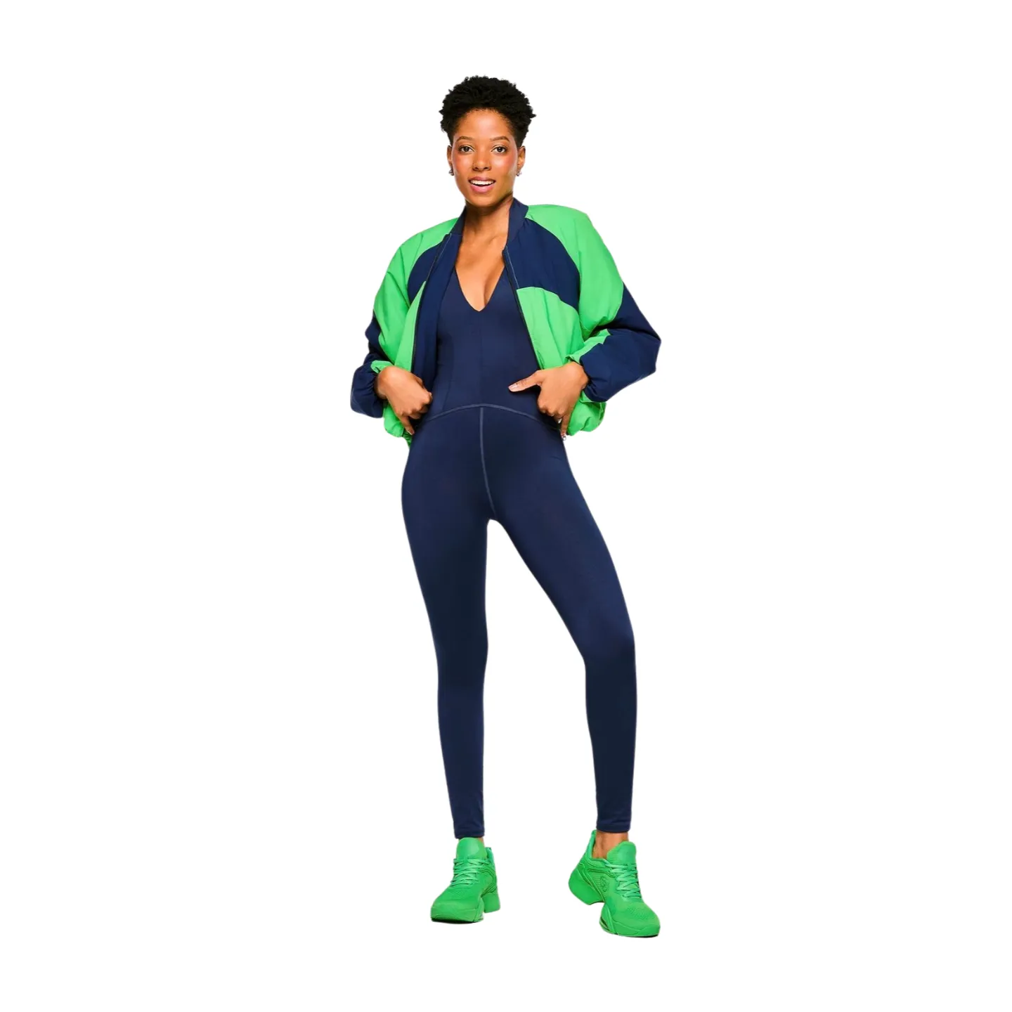 Zumba Out Loud Colour Blocked Raglan Puffer Jacket (Special Order)