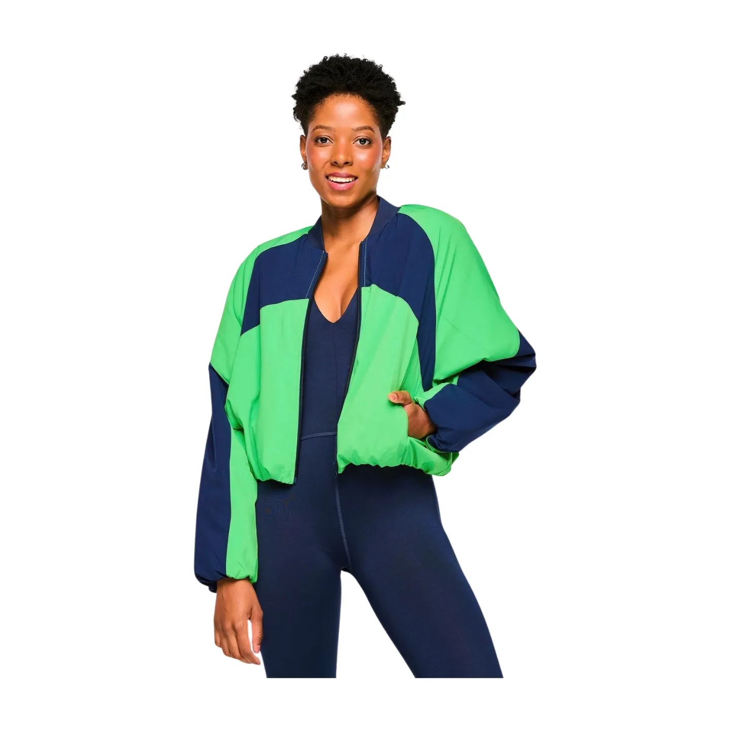 Zumba Out Loud Colour Blocked Raglan Puffer Jacket (Special Order)
