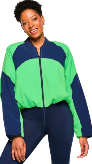 Zumba Out Loud Colour Blocked Raglan Puffer Jacket (Special Order)
