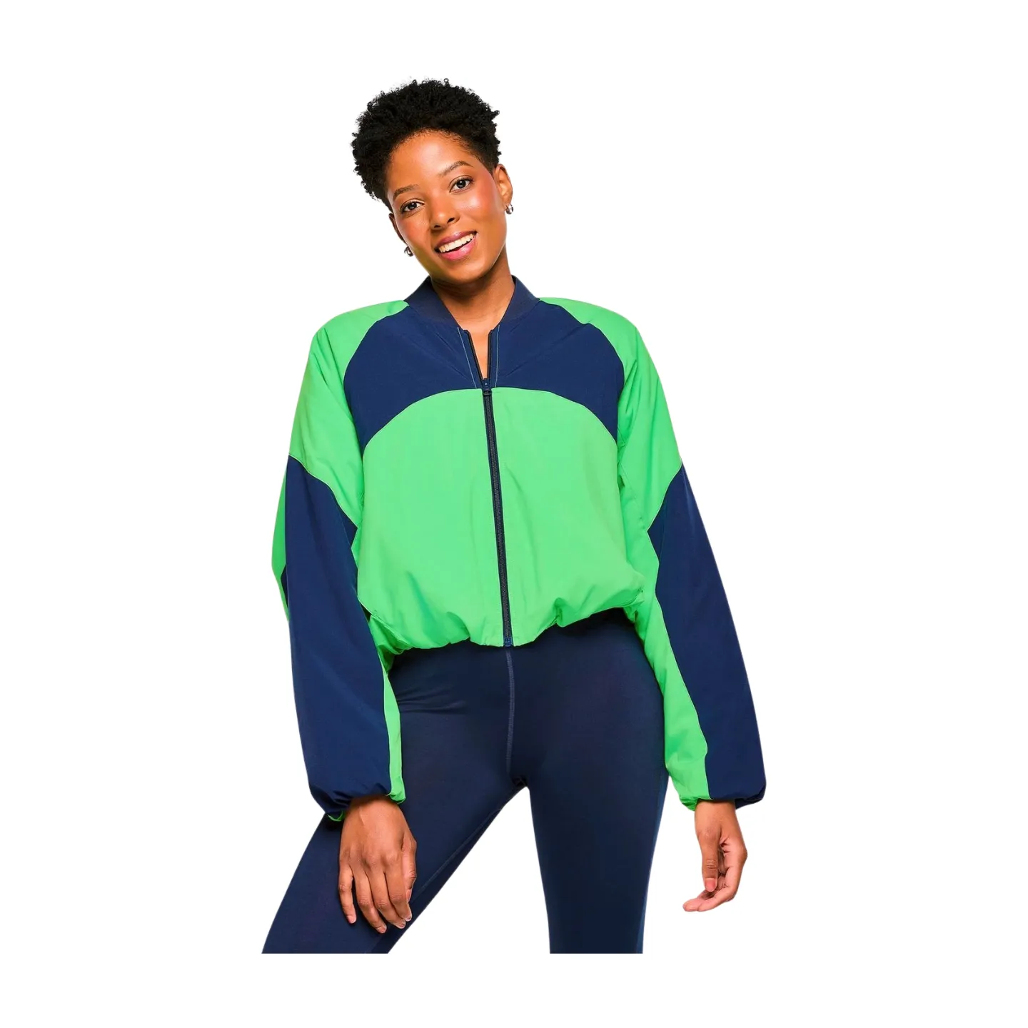 Zumba Out Loud Colour Blocked Raglan Puffer Jacket (Special Order)